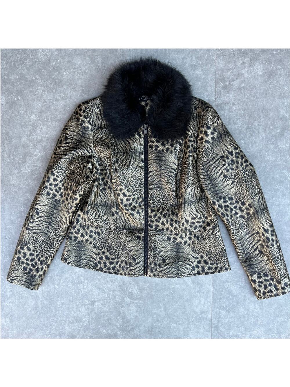 2000s Vintage Baccini Animal Print Jacket -PL